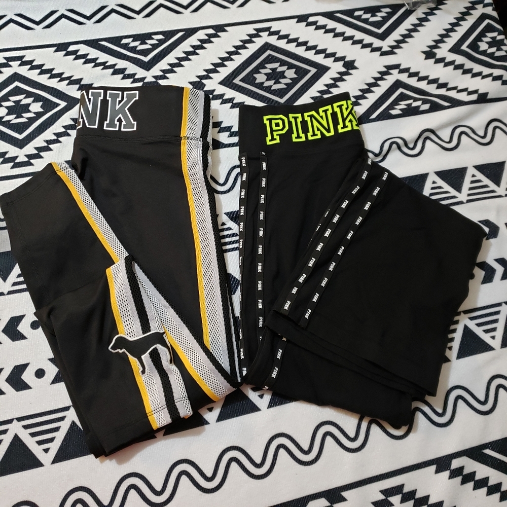Vs, 2 Pink yoga pants .